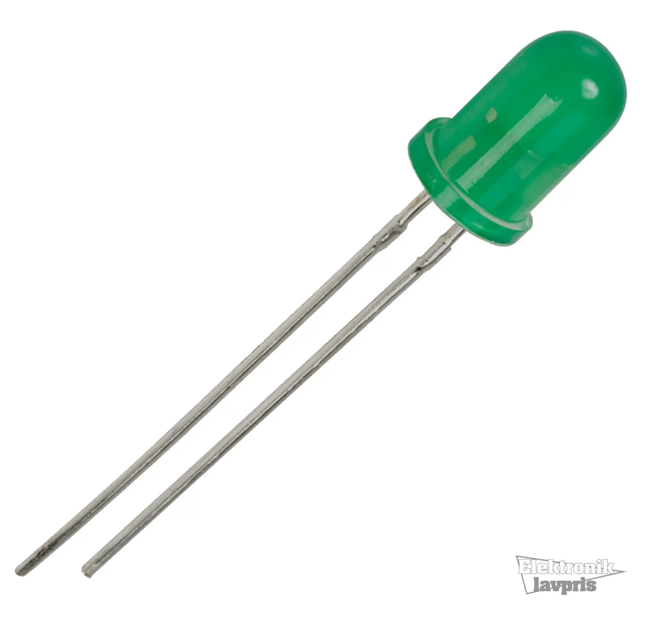Lysdiode, 5 mm, dyb grøn, 2mA