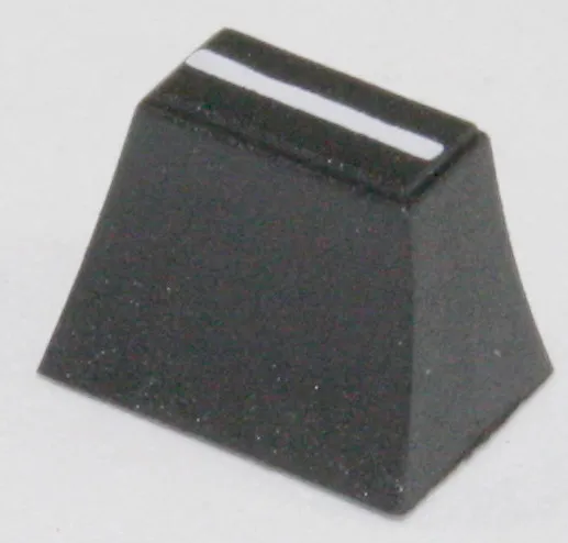 Knap for Skydepotentiometer sort m. hvid streg