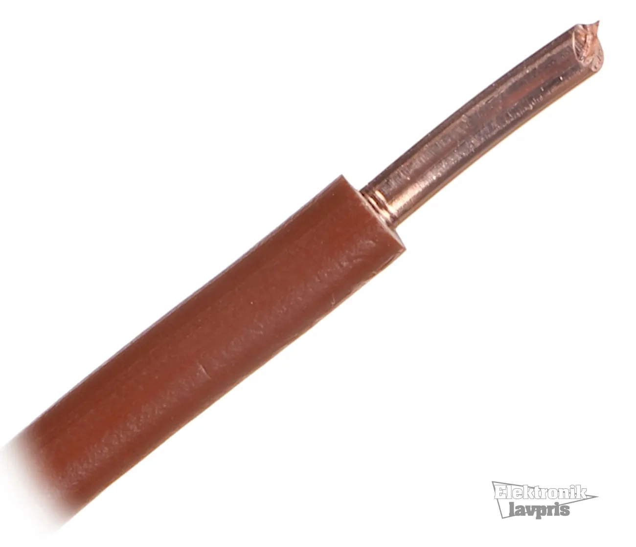 Wire H07V-U 1,5mm², Brun solid (Hård)