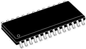 Line Transceiver, CCITT V.28, EIA/TIA-232-E 4-TX 5-RX 4-TRX 116kbit/s, 5 V 28 ben SOIC