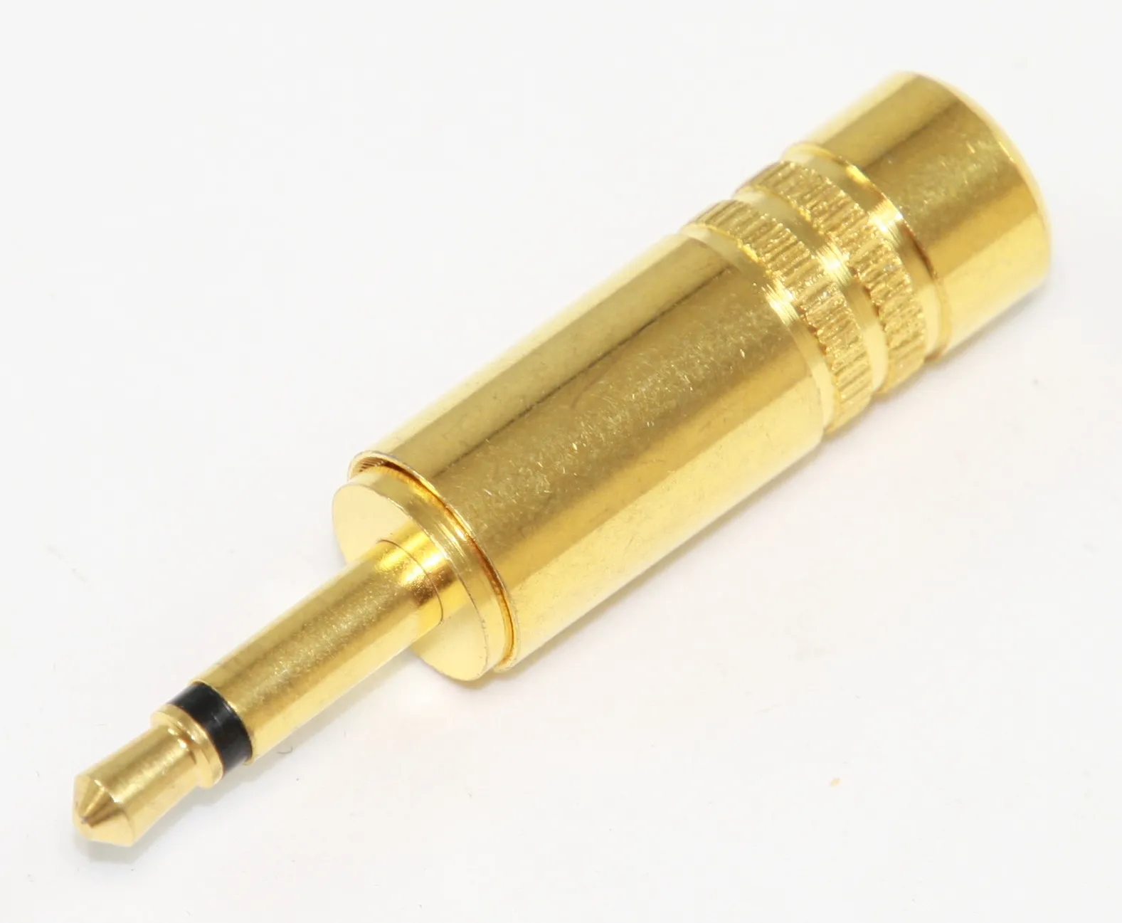 3.5 Mono han Metal Gold (max Ø=5mm kabel)