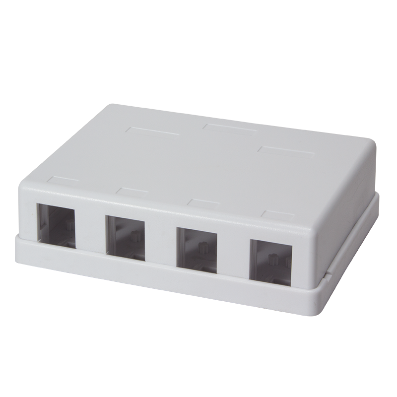 Keystone Surface Mount Box 4 port UTP, white, blank 