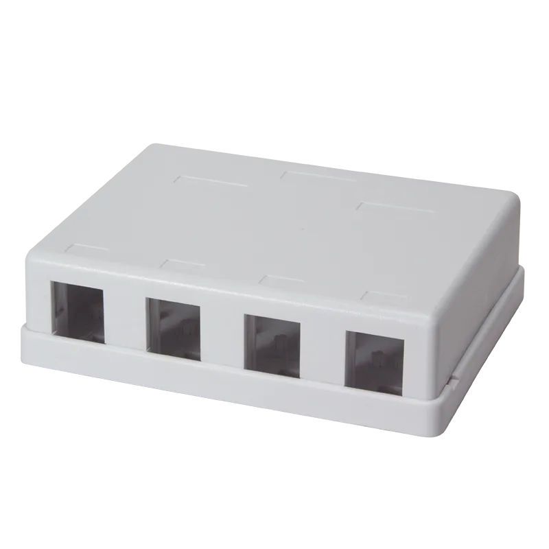 Keystone Surface Mount Box 4 port UTP, white, blank