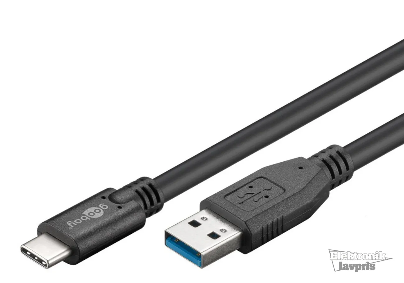 USB 3.0 han-A > USB-C, 0.5m