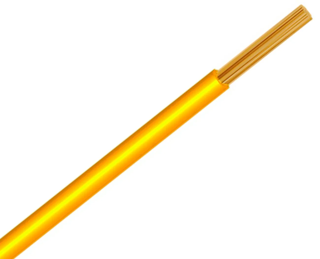 PVC-ledning H07V-K 1,5mm² Gul