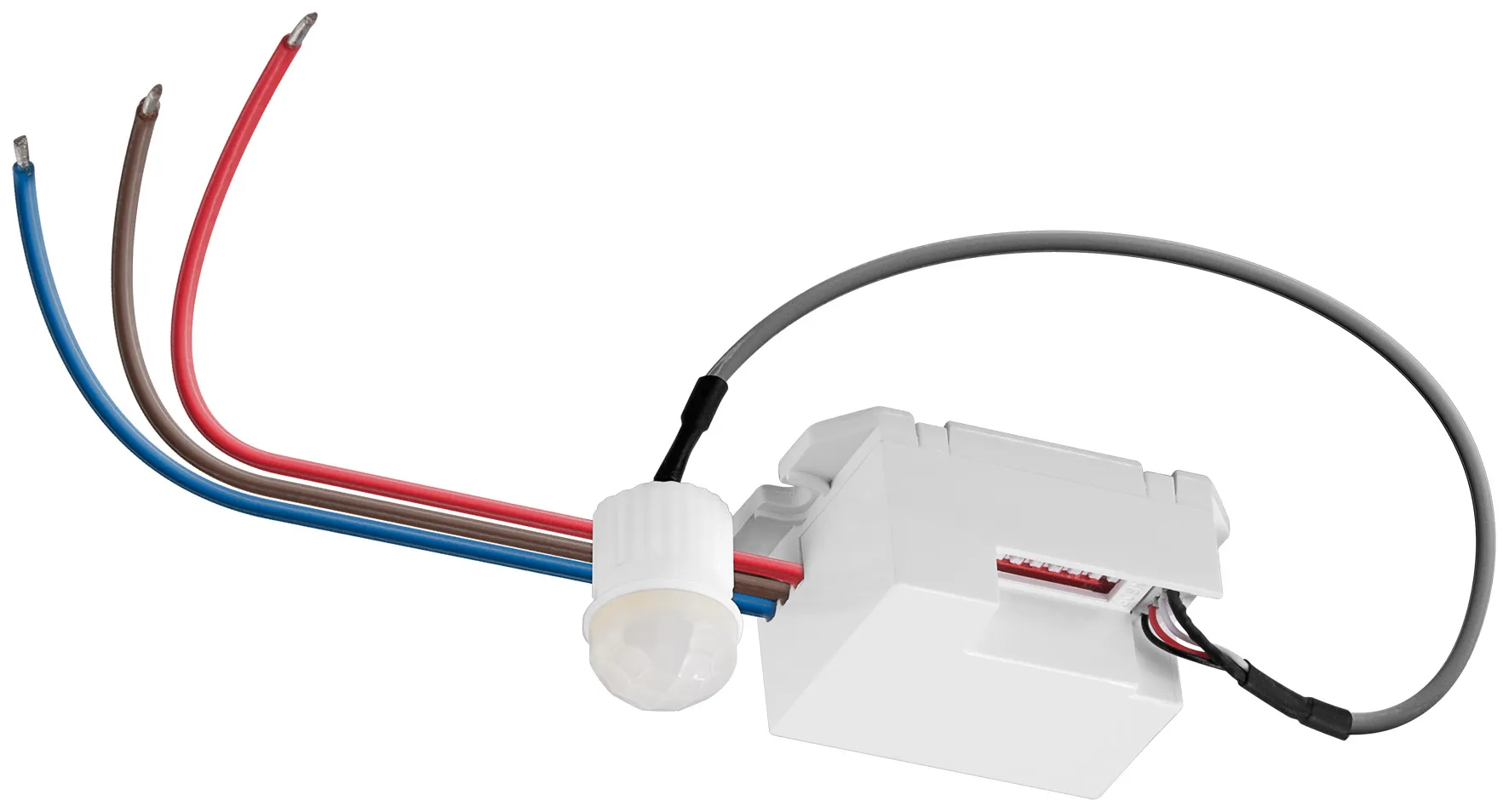 Mini PIR-sensor til indbygning, LED ready 230V