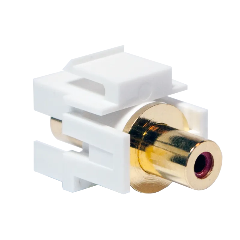 Keystone In-Line Coupler RCA female > RCA female - red