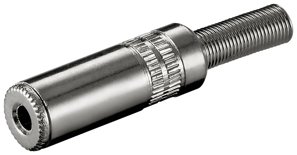 3.5 minijack Stereo Hun Metal m. aflastning