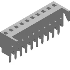 Lige Printkortfatning med 1 Række, 2.54mm Afstand, 10-Polet, 2,5A 250 V
