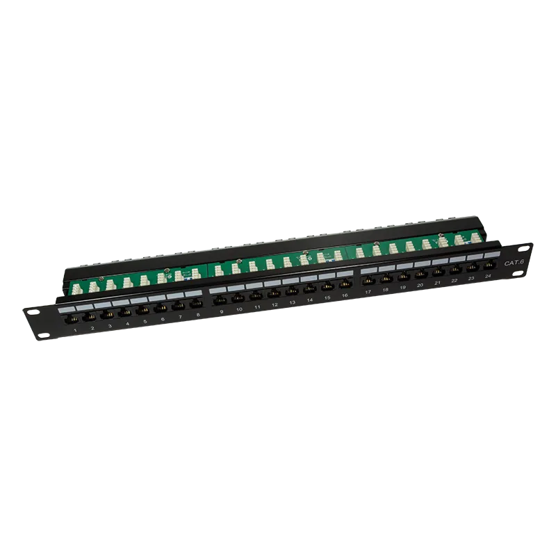 Patch Panel 19"-mounting Cat.6 UTP 24 ports, black LogiLink®