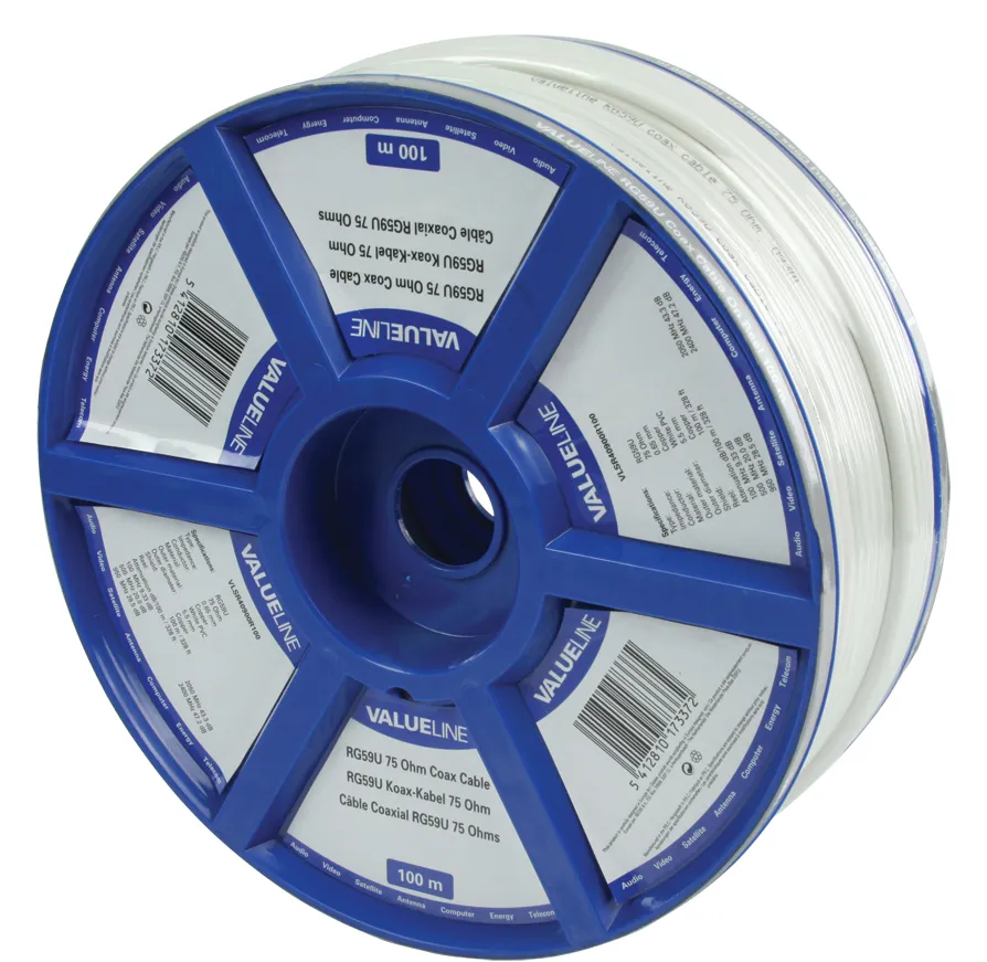 6,1mm Coax-kabel  75ohm Hvid