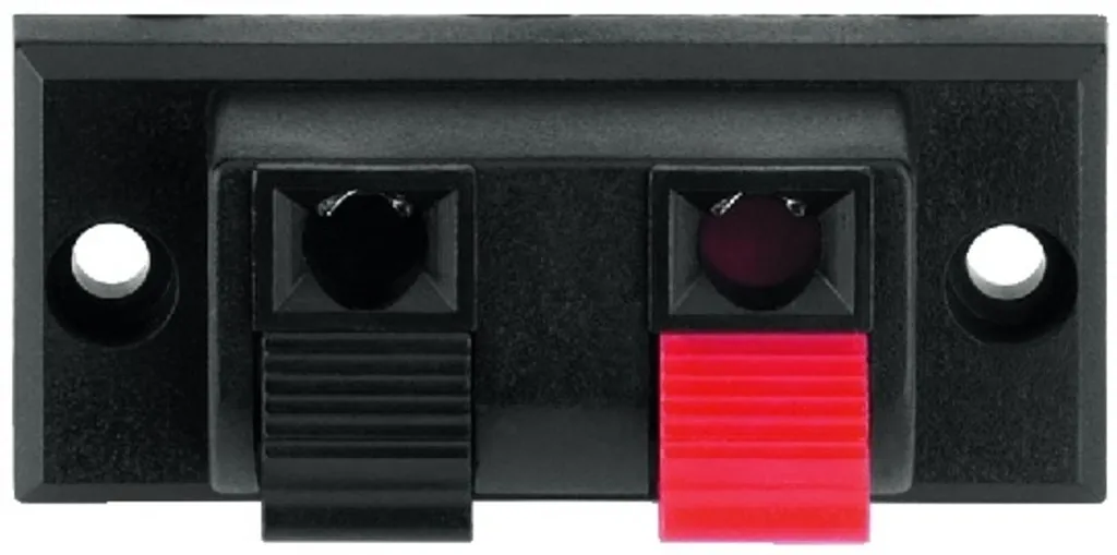 Højttalerterminal, 2-pol, 24 x 55mm.