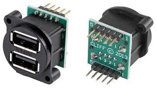 Dual USB2.0 Sockets in XLR Shell