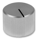 Aluminiumsknap for 4mm aksel, Ø12x12mm, ALU, MED indikatorstreg