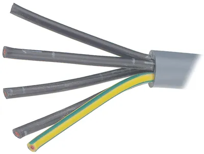 Multileder Uskærmet  5x0,50mm² Grey