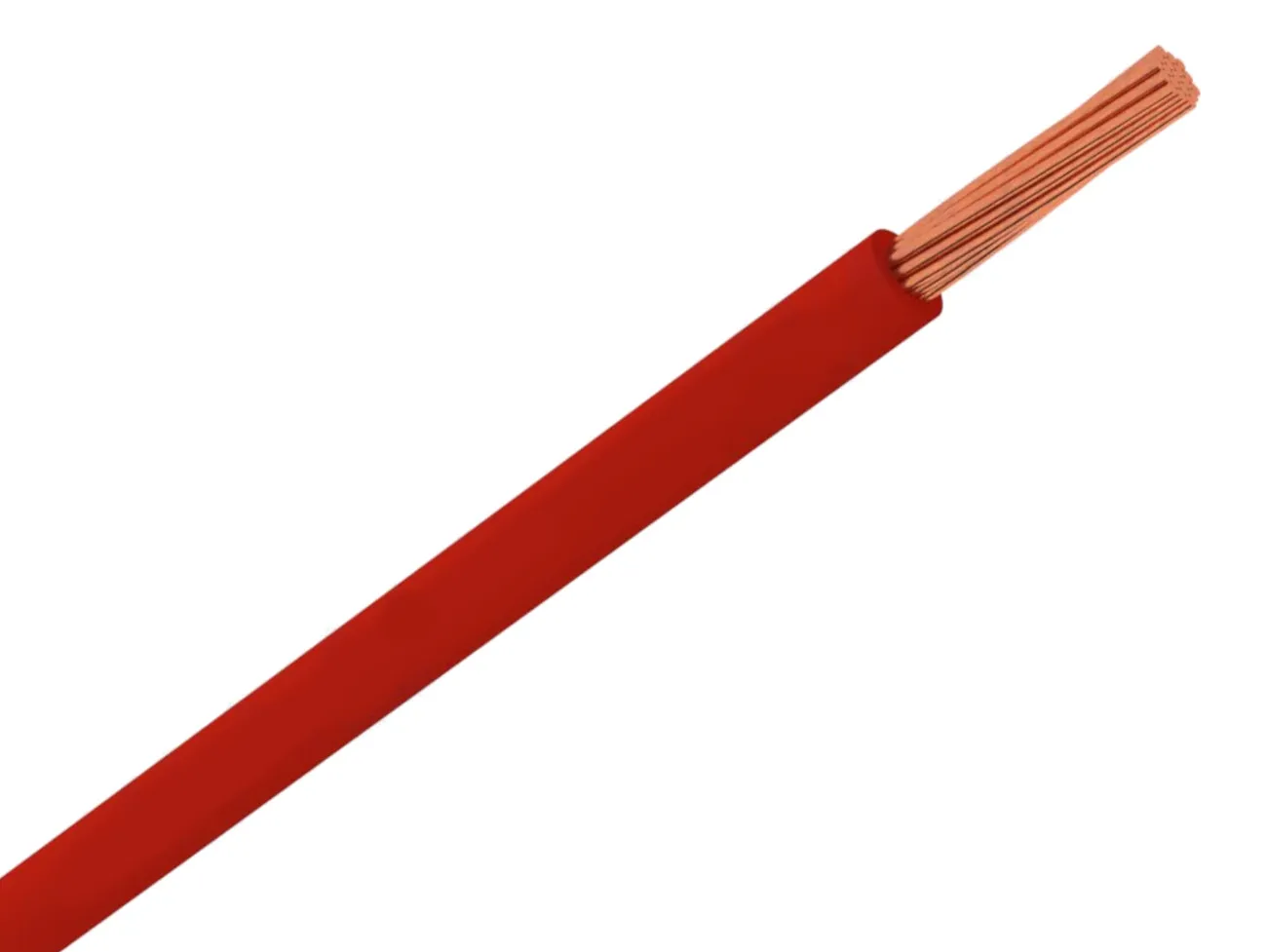 PVC-ledning, H07V-K, 4mm², rød