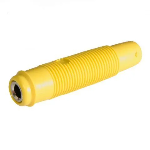 Bananbøsning 4mm. HUN Gul