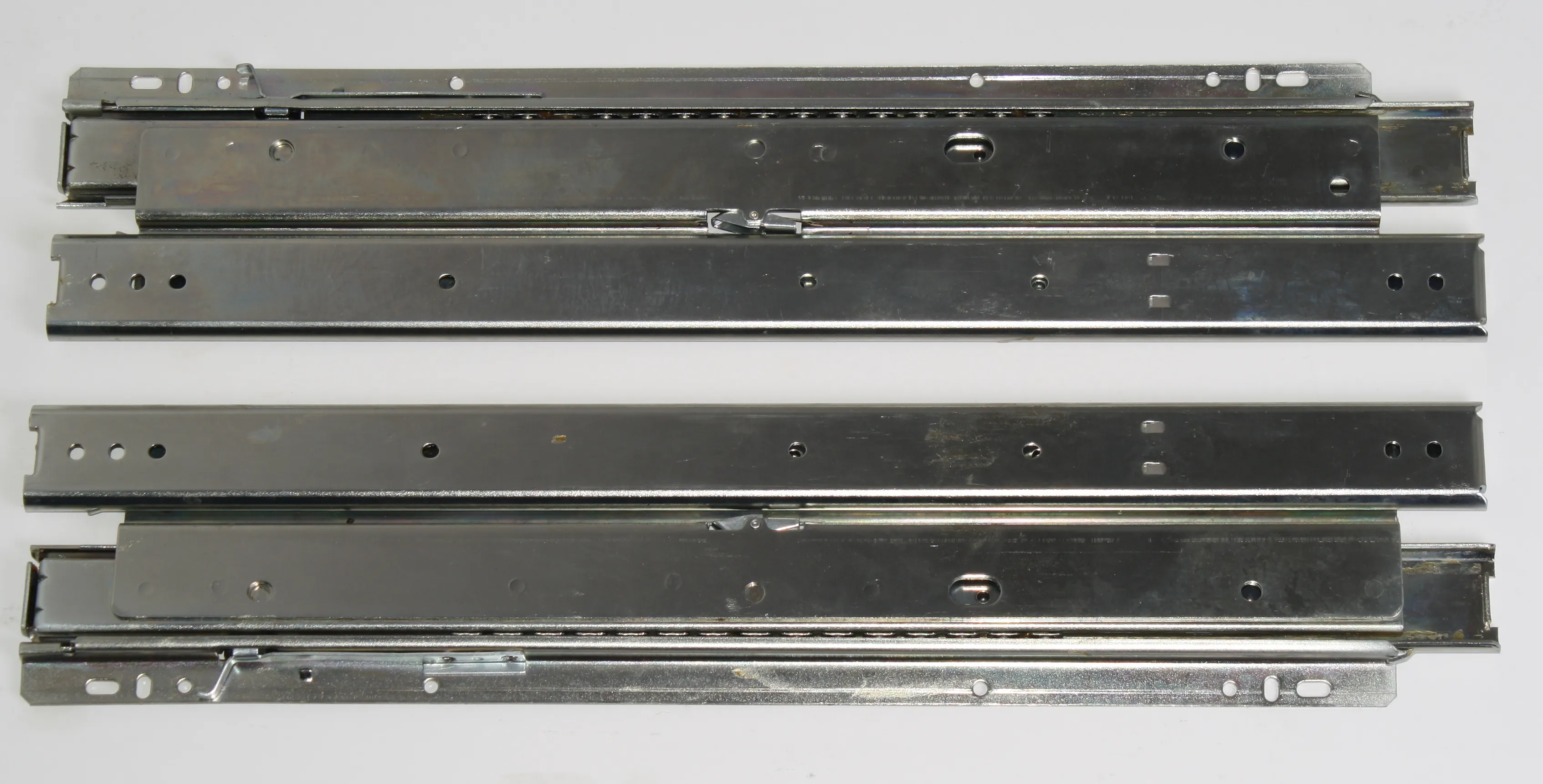 Glideskinne m/kuglelejer, 45/93 cm, 2 stk.