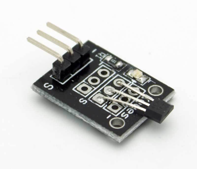 Hall effect magnetic sensor module (med LED)