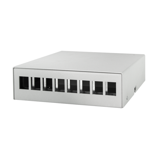 Keystone Surface point box 8-port, desk/wall/rail mounting
