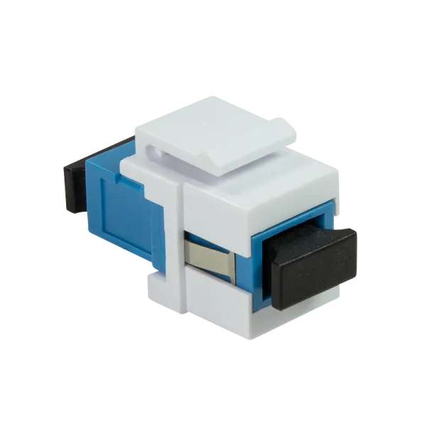 Fibre SC coupler for keystone panel mounting, blue/white