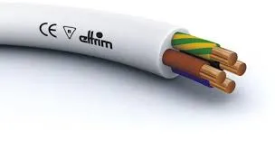 YDY installationskabel 4G4mm2; PVC; hvid; 450/750V