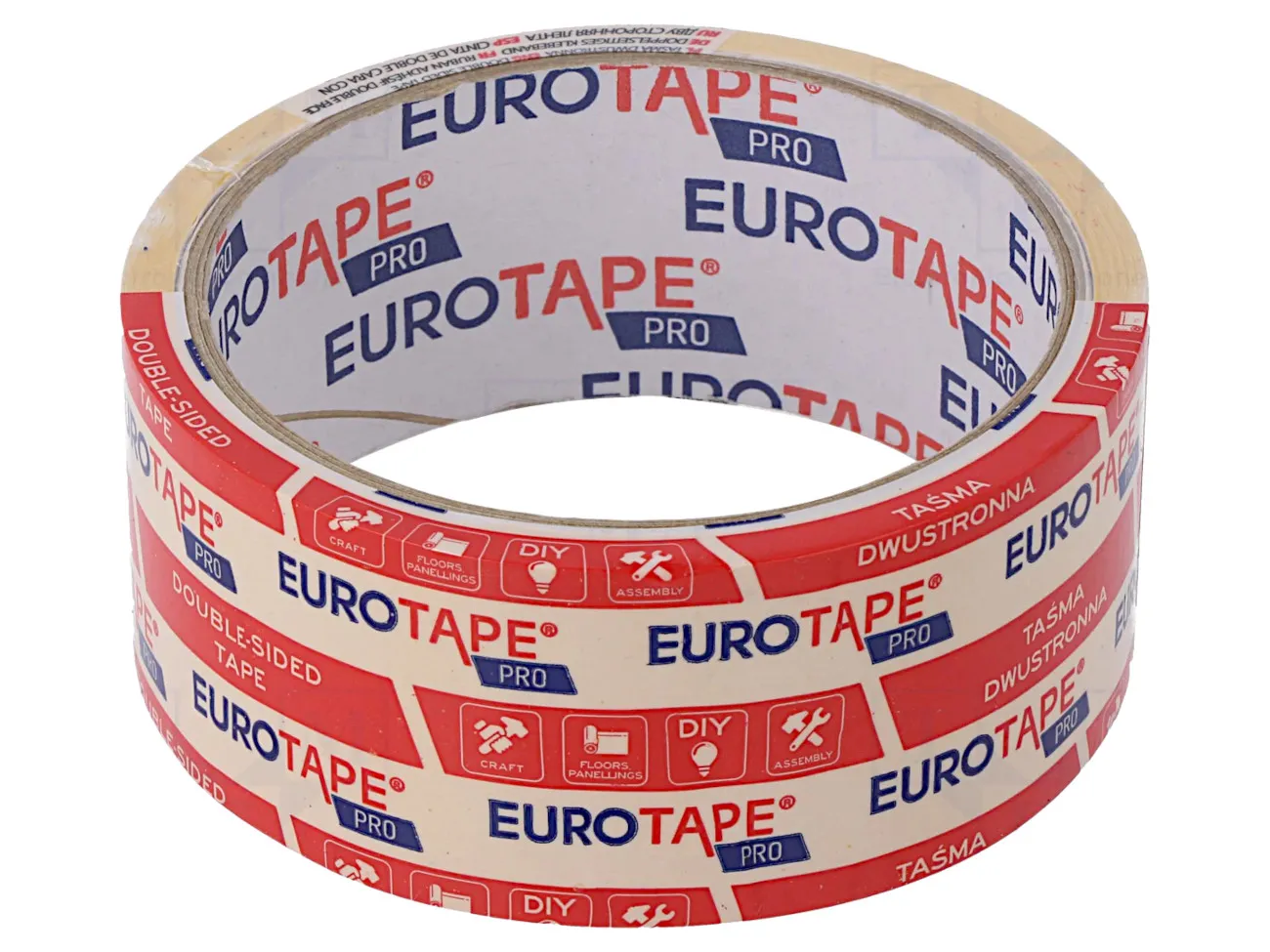 Dobbeltklæbende tape, 38 mm. x 10m