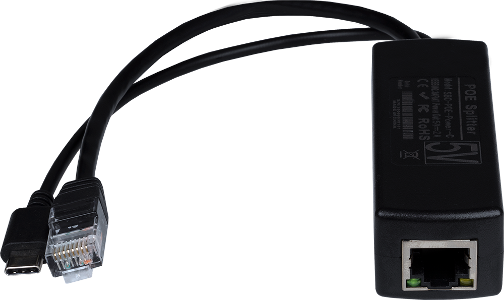 Power-over-Ethernet adapter 10/100 Mbps USB-C
