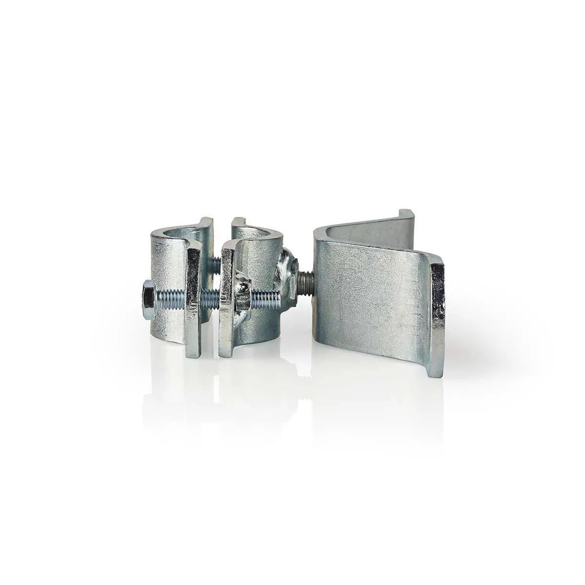 Satellit Mast Clamp | Diameterområde: 38-40 mm | Afstand til Væg: 90 mm | Sølv