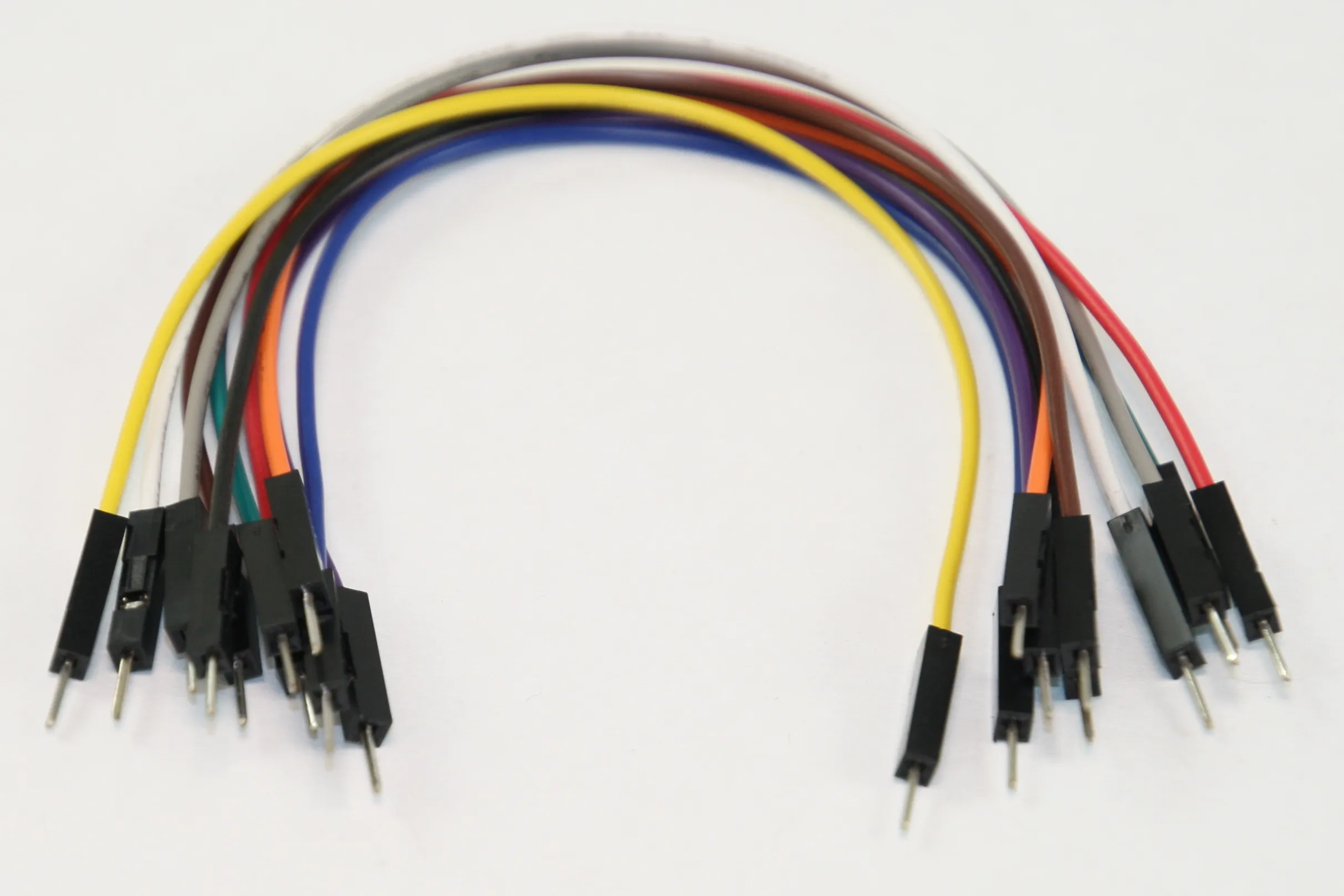 Jumperkabler, han/han, 15cm, 10 stk.