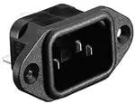 IEC C14 Power Connector, Spacing=40mm 6,3mm.