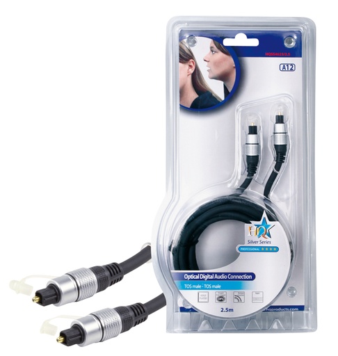 [138697] HQ optisk kabel, Toslink han -> Toslink han, 3 meter