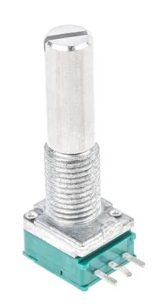 [139057] Alps potentiometer, 6 mm aksel, 10kohm +-20%, 0.05W, Lineær, Panelmontering (hulmontering)