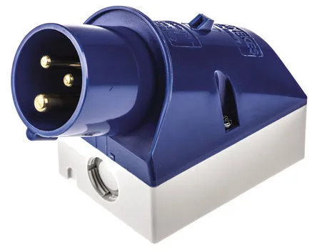 [139304] CEE wall device plug blue 16A/230VAC