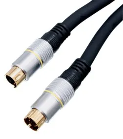 [139724] HQ S-VHS kabel, sort, 2,0m.