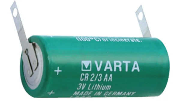[139732] 2/3AA 3V 1350mAh med loddeflige