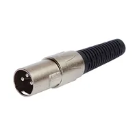 [139791] XLR 3 Pol Stik Han metal med bøjning beskyttelse