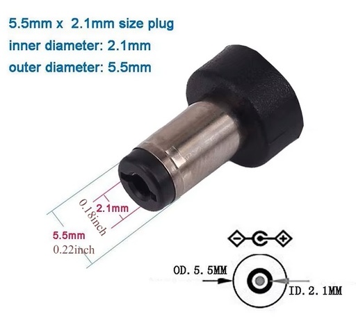 [139825] 1M USB to 5.5-2.1mm DC 5V Jack Plug