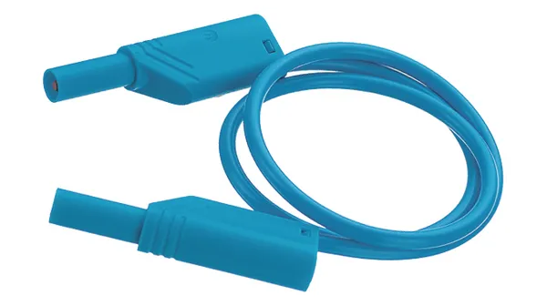 [140032] Safety test lead ø4mm blue 100cm CAT II