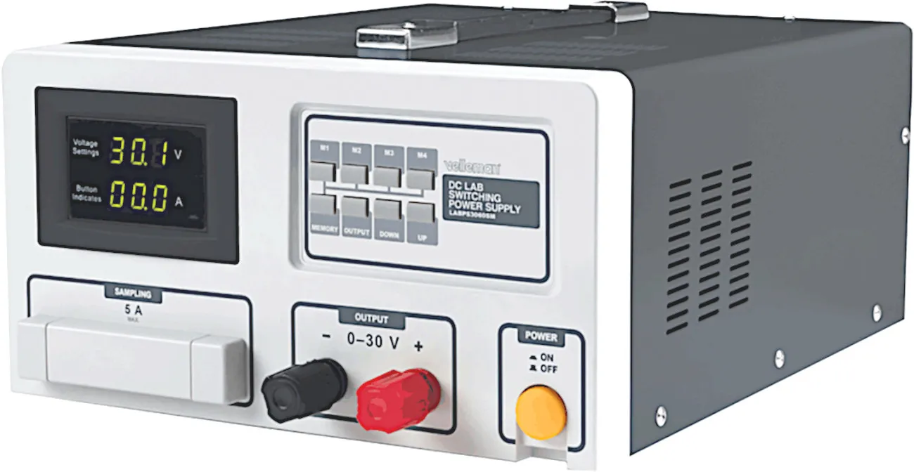[140683] Velleman Laboratoriestrømforsyning, 0-30VDC, 0-60A