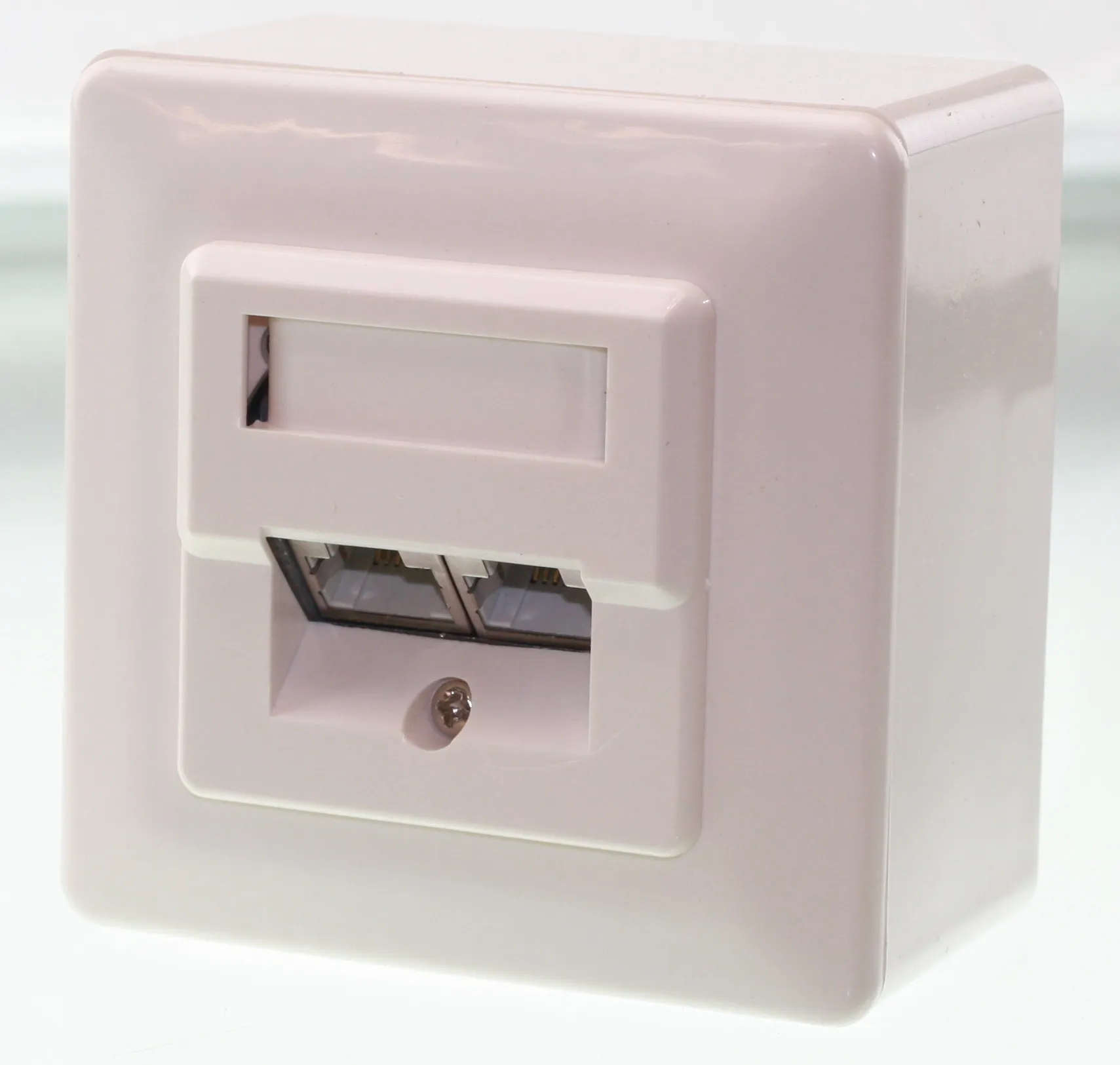 [140743] LogiLink® Vægdåse Modular Cat5e 2xSkærmet Hvid