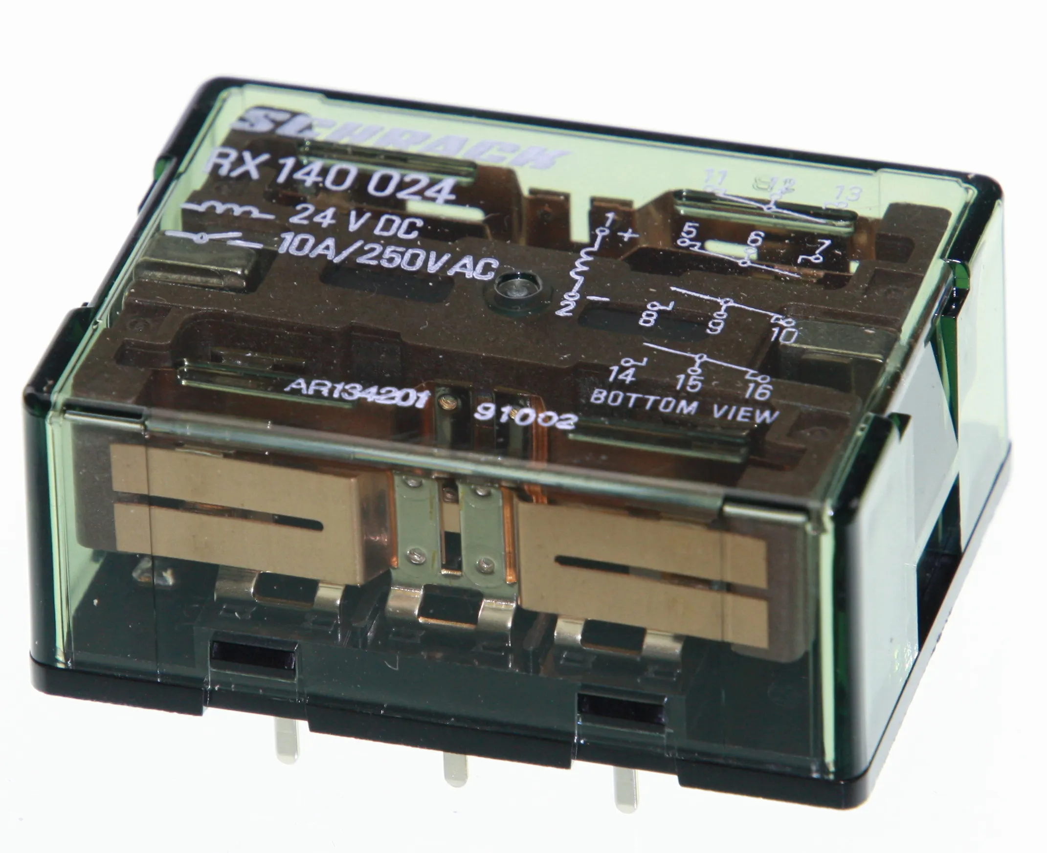 [140886] Relæ 4 x skifte 24VDC 10A 1920R