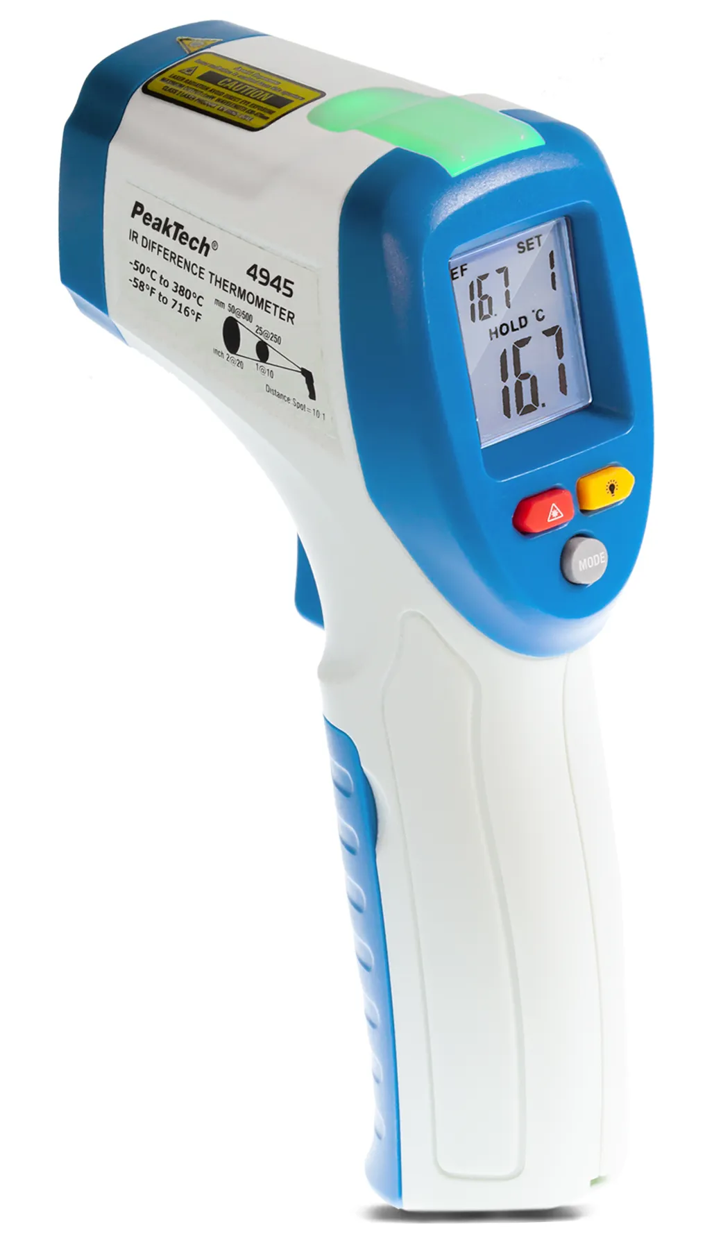 [141777] IR Termometer med LED indikator, -50 ... 380°C