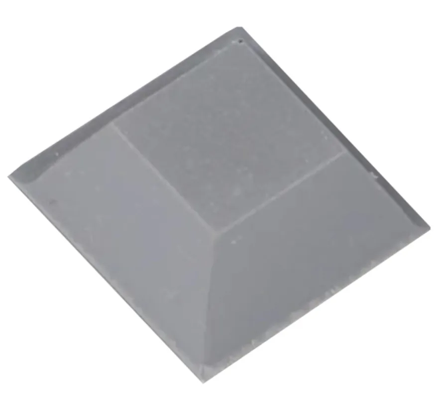 [142003] Gummifod Grå Ø=12,7x12,7x5,8mm. 80 stk.