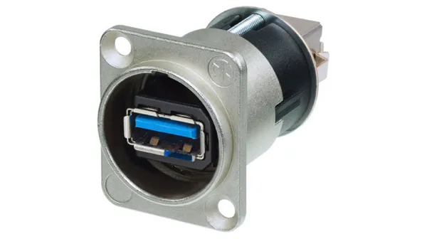 [142230] Neutrik USB chassis bøsning A/B USB 3.0