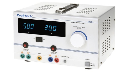 [142313] Strømforsyning, AC / DC, 0-30V / 5A