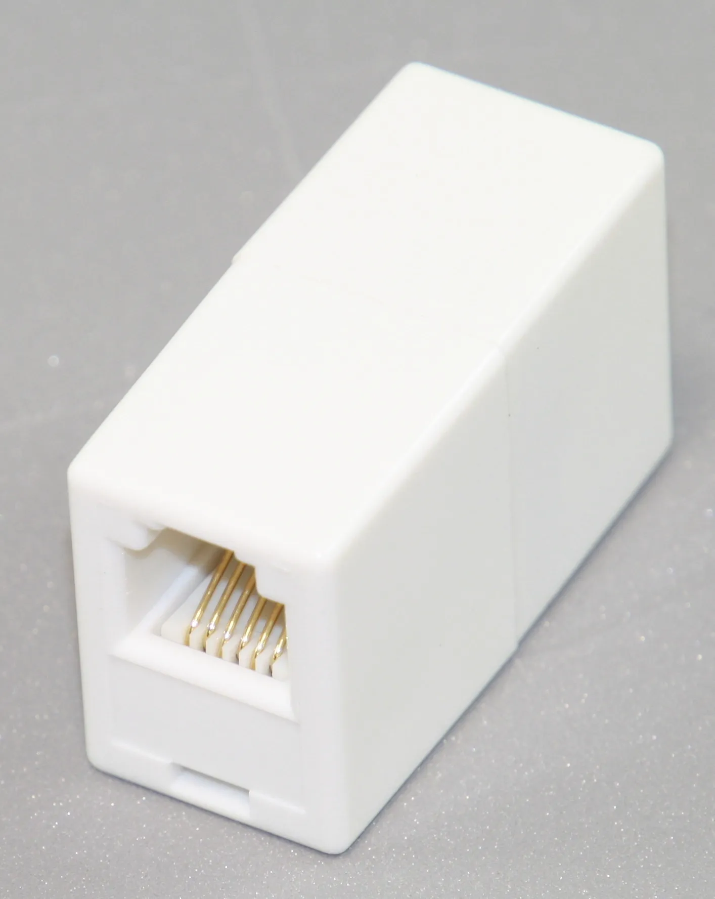 [142913] Modular samleled 6P6C/RJ12 Hun/Hun, HVID