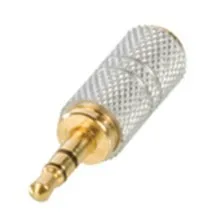 [143291] 3,5mm. Stereo Han - 2,5mm. Stereo Hun Adapter GULD