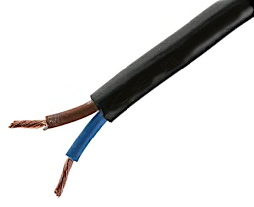 [143426] Multileder Uskærmet 2x0,25mm² sort