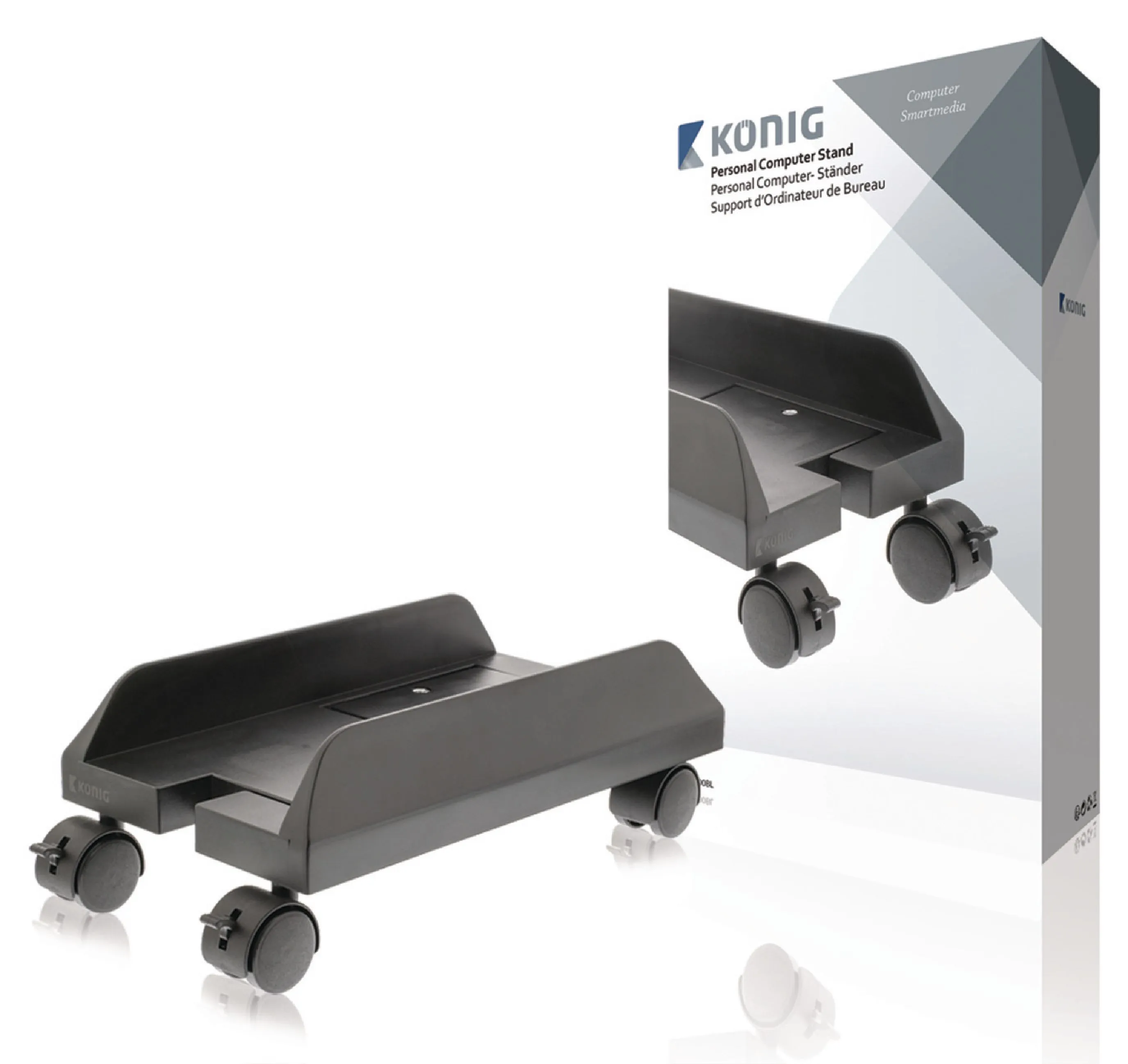 [143736] Desktop Holder Hjemmebrug / På kontoret Plastik / Metal Sort